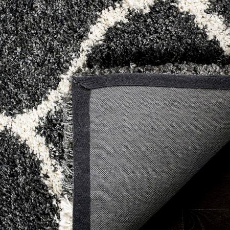Modern Dark Grey Plush Bedroom Carpet